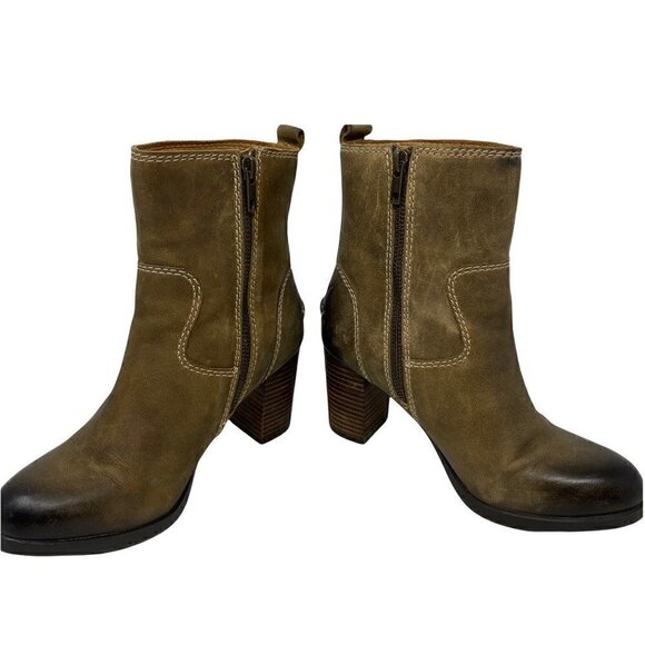 Sperry Top-Sider Womens Dasher Grace Ankle Booties Brown Leather Side Zipper 6 M - Picture 3 of 9